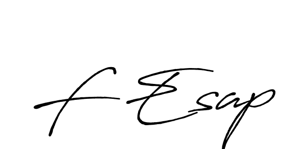 Create a beautiful signature design for name F Esap. With this signature (Antro_Vectra_Bolder) fonts, you can make a handwritten signature for free. F Esap signature style 7 images and pictures png