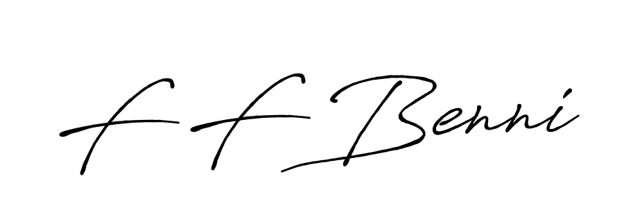 Also we have F F Benni name is the best signature style. Create professional handwritten signature collection using Antro_Vectra_Bolder autograph style. F F Benni signature style 7 images and pictures png