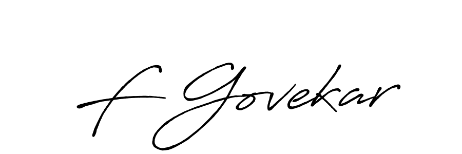 if you are searching for the best signature style for your name F Govekar. so please give up your signature search. here we have designed multiple signature styles  using Antro_Vectra_Bolder. F Govekar signature style 7 images and pictures png