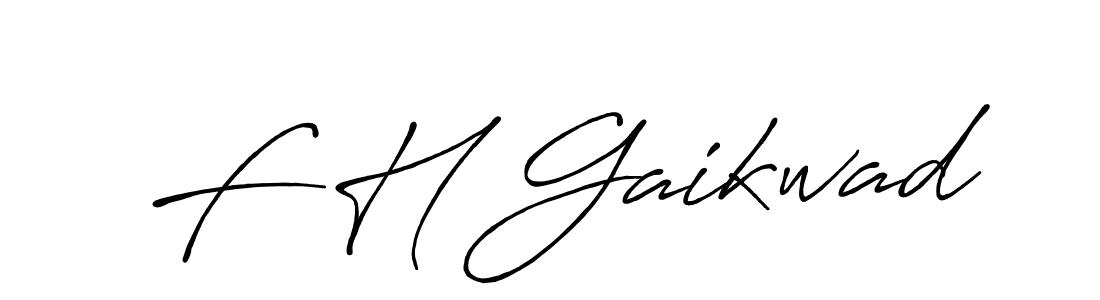 Make a beautiful signature design for name F H Gaikwad. With this signature (Antro_Vectra_Bolder) style, you can create a handwritten signature for free. F H Gaikwad signature style 7 images and pictures png