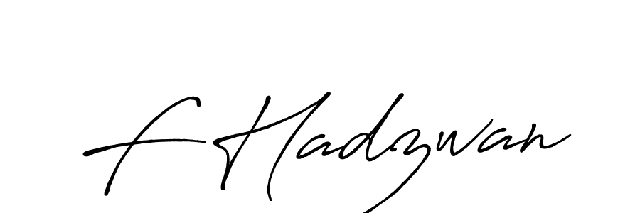 Also we have F Hadzwan name is the best signature style. Create professional handwritten signature collection using Antro_Vectra_Bolder autograph style. F Hadzwan signature style 7 images and pictures png