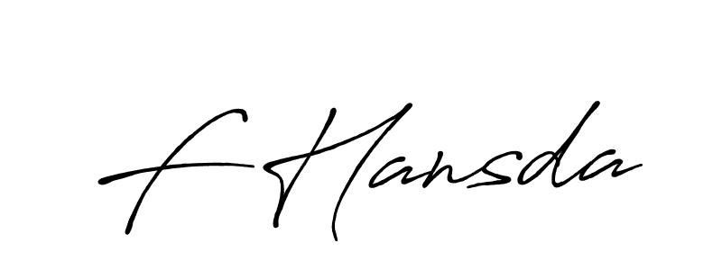 Make a beautiful signature design for name F Hansda. With this signature (Antro_Vectra_Bolder) style, you can create a handwritten signature for free. F Hansda signature style 7 images and pictures png