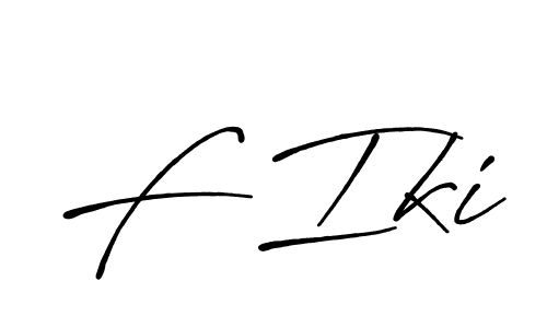 How to make F Iki signature? Antro_Vectra_Bolder is a professional autograph style. Create handwritten signature for F Iki name. F Iki signature style 7 images and pictures png