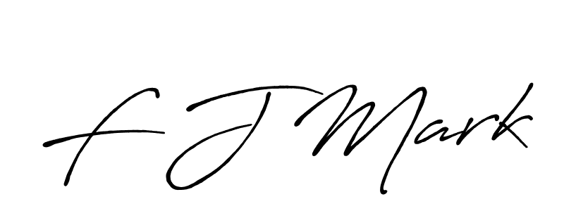 F J Mark stylish signature style. Best Handwritten Sign (Antro_Vectra_Bolder) for my name. Handwritten Signature Collection Ideas for my name F J Mark. F J Mark signature style 7 images and pictures png