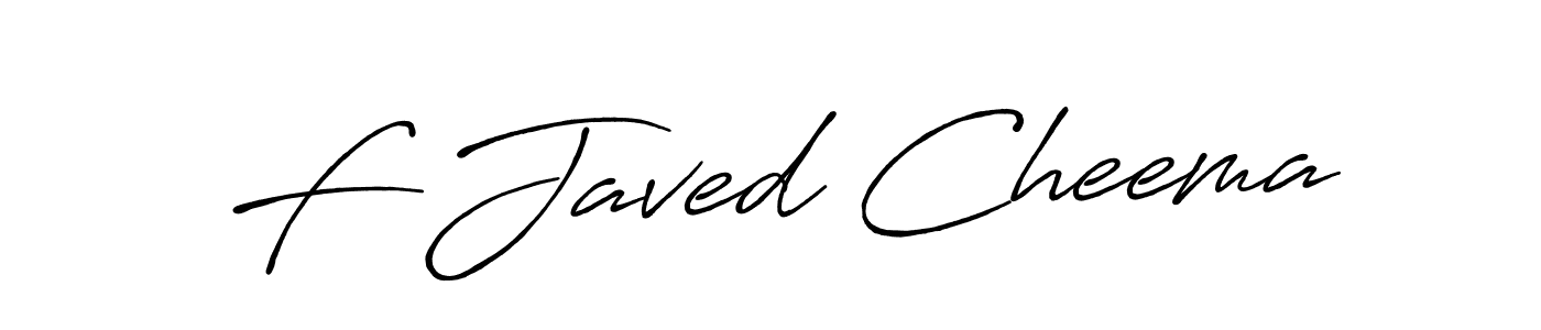 How to make F Javed Cheema name signature. Use Antro_Vectra_Bolder style for creating short signs online. This is the latest handwritten sign. F Javed Cheema signature style 7 images and pictures png