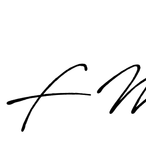 How to make F M name signature. Use Antro_Vectra_Bolder style for creating short signs online. This is the latest handwritten sign. F M signature style 7 images and pictures png