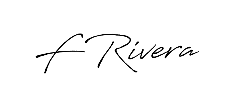 Create a beautiful signature design for name F Rivera. With this signature (Antro_Vectra_Bolder) fonts, you can make a handwritten signature for free. F Rivera signature style 7 images and pictures png