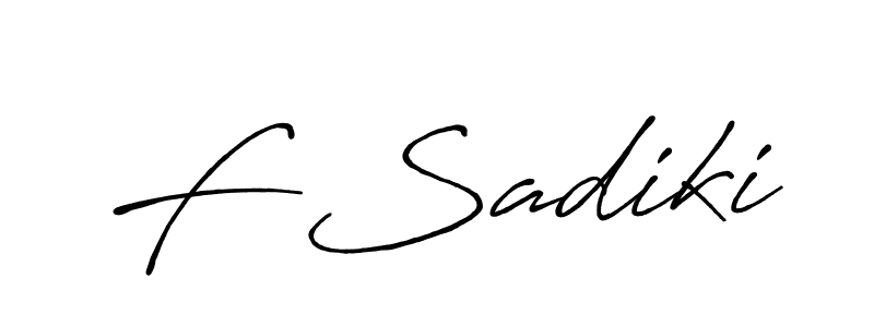 Make a beautiful signature design for name F Sadiki. Use this online signature maker to create a handwritten signature for free. F Sadiki signature style 7 images and pictures png