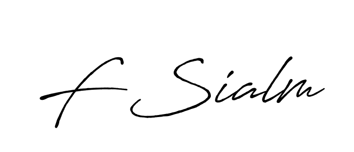 Make a beautiful signature design for name F Sialm. With this signature (Antro_Vectra_Bolder) style, you can create a handwritten signature for free. F Sialm signature style 7 images and pictures png