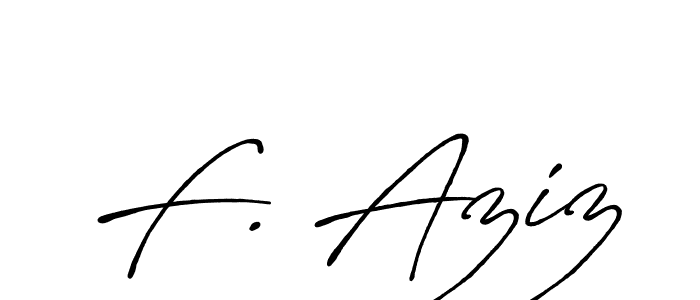 Also You can easily find your signature by using the search form. We will create F. Aziz name handwritten signature images for you free of cost using Antro_Vectra_Bolder sign style. F. Aziz signature style 7 images and pictures png