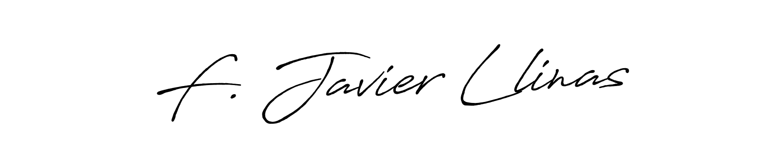 How to make F. Javier Llinas name signature. Use Antro_Vectra_Bolder style for creating short signs online. This is the latest handwritten sign. F. Javier Llinas signature style 7 images and pictures png