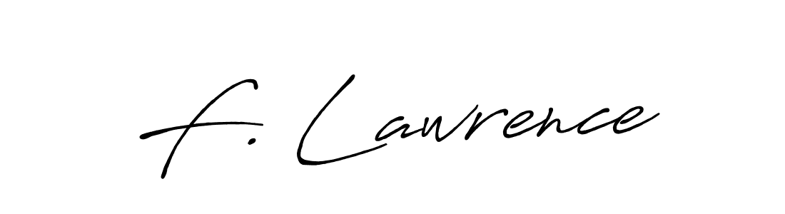 Create a beautiful signature design for name F. Lawrence. With this signature (Antro_Vectra_Bolder) fonts, you can make a handwritten signature for free. F. Lawrence signature style 7 images and pictures png