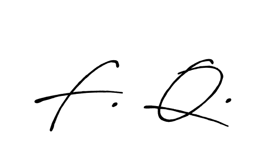 Create a beautiful signature design for name F. Q.. With this signature (Antro_Vectra_Bolder) fonts, you can make a handwritten signature for free. F. Q. signature style 7 images and pictures png