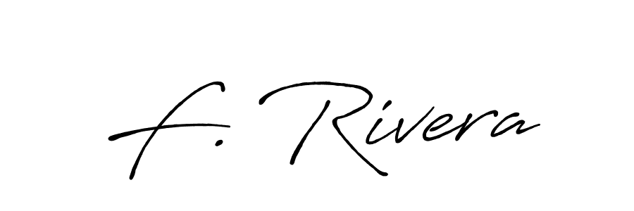 Create a beautiful signature design for name F. Rivera. With this signature (Antro_Vectra_Bolder) fonts, you can make a handwritten signature for free. F. Rivera signature style 7 images and pictures png