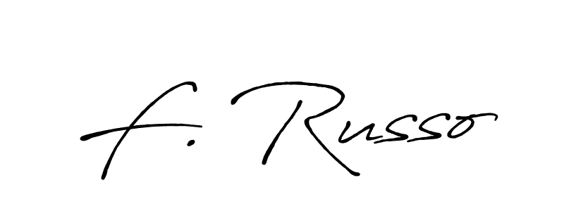 Similarly Antro_Vectra_Bolder is the best handwritten signature design. Signature creator online .You can use it as an online autograph creator for name F. Russo. F. Russo signature style 7 images and pictures png