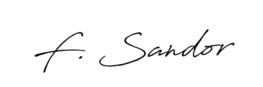 Create a beautiful signature design for name F. Sandor. With this signature (Antro_Vectra_Bolder) fonts, you can make a handwritten signature for free. F. Sandor signature style 7 images and pictures png