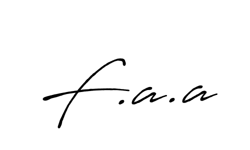 Make a beautiful signature design for name F.a.a. With this signature (Antro_Vectra_Bolder) style, you can create a handwritten signature for free. F.a.a signature style 7 images and pictures png