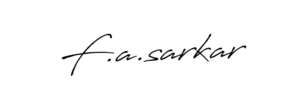 Design your own signature with our free online signature maker. With this signature software, you can create a handwritten (Antro_Vectra_Bolder) signature for name F.a.sarkar. F.a.sarkar signature style 7 images and pictures png