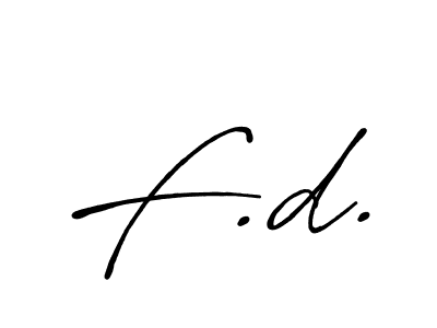 F.d. stylish signature style. Best Handwritten Sign (Antro_Vectra_Bolder) for my name. Handwritten Signature Collection Ideas for my name F.d.. F.d. signature style 7 images and pictures png