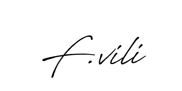 Also You can easily find your signature by using the search form. We will create F.vili name handwritten signature images for you free of cost using Antro_Vectra_Bolder sign style. F.vili signature style 7 images and pictures png