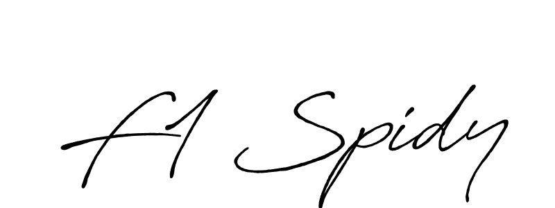 if you are searching for the best signature style for your name F1 Spidy. so please give up your signature search. here we have designed multiple signature styles  using Antro_Vectra_Bolder. F1 Spidy signature style 7 images and pictures png