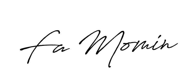 Make a short Fa Momin signature style. Manage your documents anywhere anytime using Antro_Vectra_Bolder. Create and add eSignatures, submit forms, share and send files easily. Fa Momin signature style 7 images and pictures png