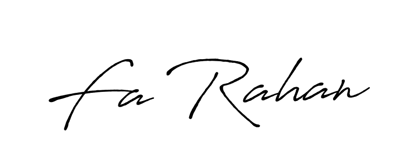 How to make Fa Rahan signature? Antro_Vectra_Bolder is a professional autograph style. Create handwritten signature for Fa Rahan name. Fa Rahan signature style 7 images and pictures png