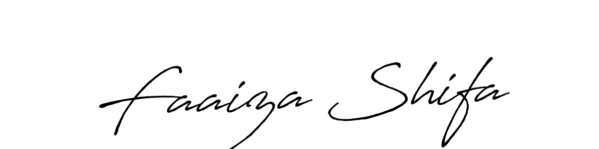 Design your own signature with our free online signature maker. With this signature software, you can create a handwritten (Antro_Vectra_Bolder) signature for name Faaiza Shifa. Faaiza Shifa signature style 7 images and pictures png