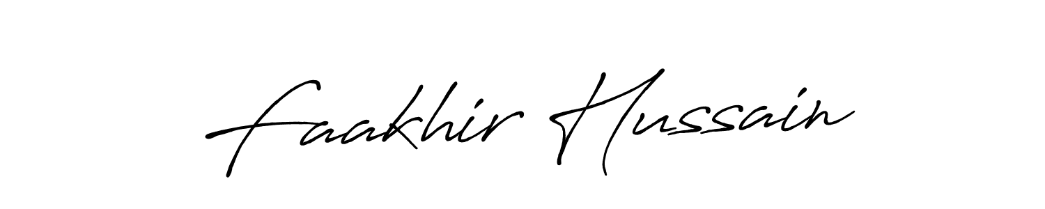 Design your own signature with our free online signature maker. With this signature software, you can create a handwritten (Antro_Vectra_Bolder) signature for name Faakhir Hussain. Faakhir Hussain signature style 7 images and pictures png