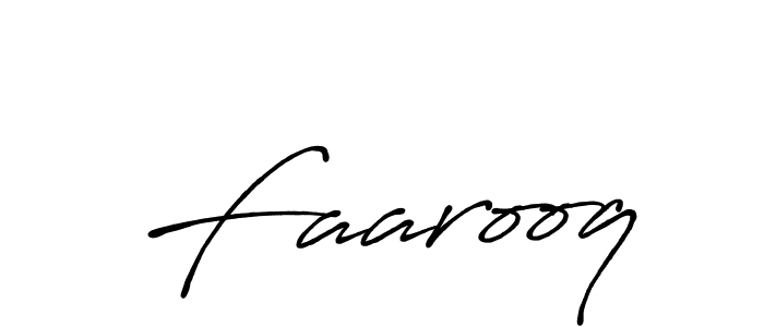 Use a signature maker to create a handwritten signature online. With this signature software, you can design (Antro_Vectra_Bolder) your own signature for name Faarooq. Faarooq signature style 7 images and pictures png