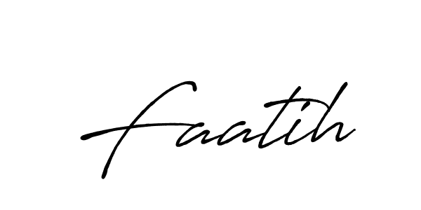 How to make Faatih name signature. Use Antro_Vectra_Bolder style for creating short signs online. This is the latest handwritten sign. Faatih signature style 7 images and pictures png