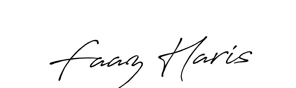 Make a beautiful signature design for name Faaz Haris. With this signature (Antro_Vectra_Bolder) style, you can create a handwritten signature for free. Faaz Haris signature style 7 images and pictures png