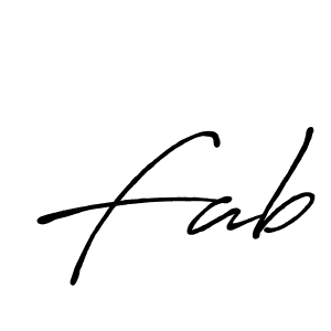 Fab stylish signature style. Best Handwritten Sign (Antro_Vectra_Bolder) for my name. Handwritten Signature Collection Ideas for my name Fab. Fab signature style 7 images and pictures png