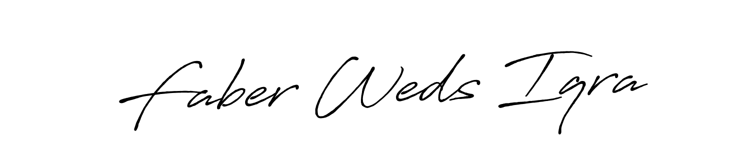 How to Draw Faber Weds Iqra signature style? Antro_Vectra_Bolder is a latest design signature styles for name Faber Weds Iqra. Faber Weds Iqra signature style 7 images and pictures png