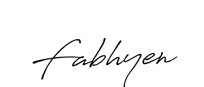 Fabhyen stylish signature style. Best Handwritten Sign (Antro_Vectra_Bolder) for my name. Handwritten Signature Collection Ideas for my name Fabhyen. Fabhyen signature style 7 images and pictures png