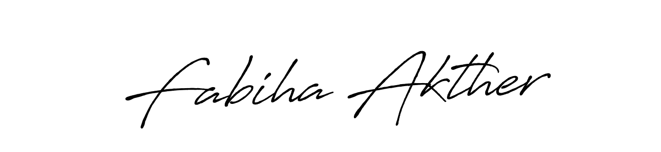 Use a signature maker to create a handwritten signature online. With this signature software, you can design (Antro_Vectra_Bolder) your own signature for name Fabiha Akther. Fabiha Akther signature style 7 images and pictures png