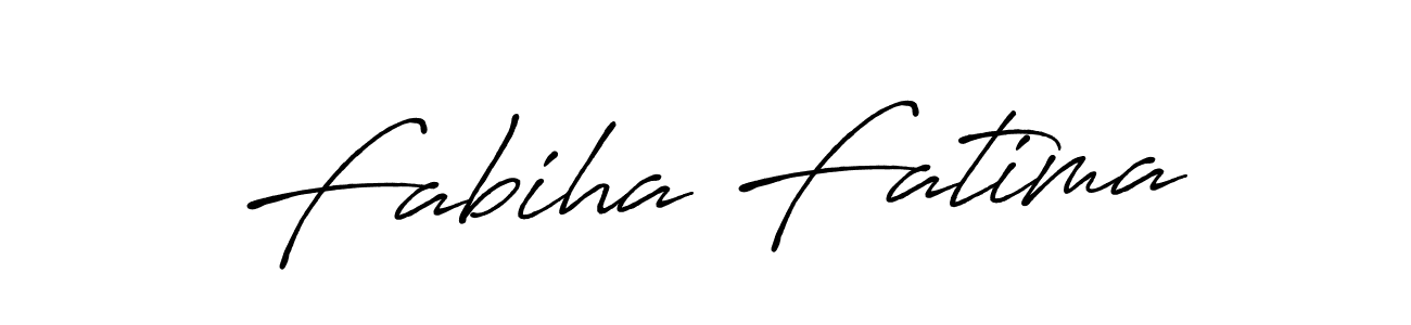 Create a beautiful signature design for name Fabiha Fatima. With this signature (Antro_Vectra_Bolder) fonts, you can make a handwritten signature for free. Fabiha Fatima signature style 7 images and pictures png