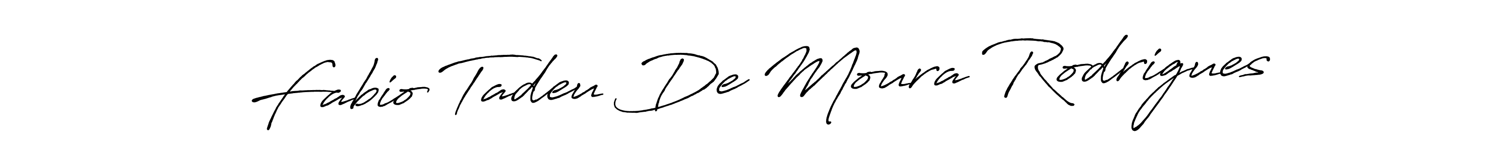 Make a beautiful signature design for name Fabio Tadeu De Moura Rodrigues. With this signature (Antro_Vectra_Bolder) style, you can create a handwritten signature for free. Fabio Tadeu De Moura Rodrigues signature style 7 images and pictures png