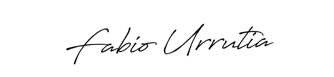 How to make Fabio Urrutia name signature. Use Antro_Vectra_Bolder style for creating short signs online. This is the latest handwritten sign. Fabio Urrutia signature style 7 images and pictures png