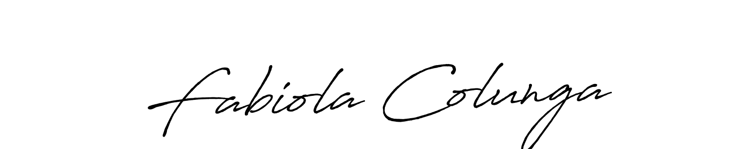 Use a signature maker to create a handwritten signature online. With this signature software, you can design (Antro_Vectra_Bolder) your own signature for name Fabiola Colunga. Fabiola Colunga signature style 7 images and pictures png