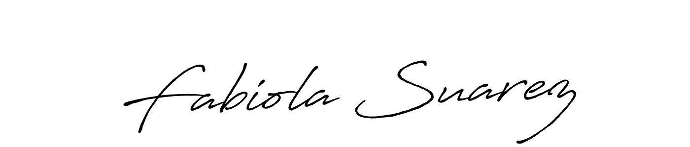 Make a beautiful signature design for name Fabiola Suarez. With this signature (Antro_Vectra_Bolder) style, you can create a handwritten signature for free. Fabiola Suarez signature style 7 images and pictures png