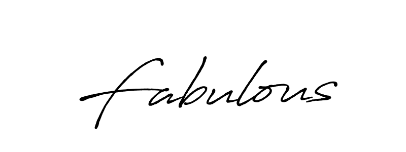 Use a signature maker to create a handwritten signature online. With this signature software, you can design (Antro_Vectra_Bolder) your own signature for name Fabulous. Fabulous signature style 7 images and pictures png