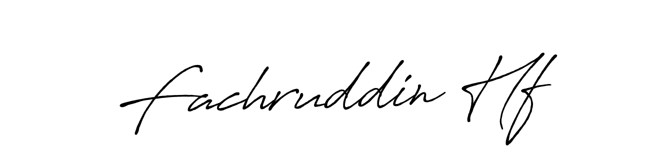 Fachruddin Hf stylish signature style. Best Handwritten Sign (Antro_Vectra_Bolder) for my name. Handwritten Signature Collection Ideas for my name Fachruddin Hf. Fachruddin Hf signature style 7 images and pictures png