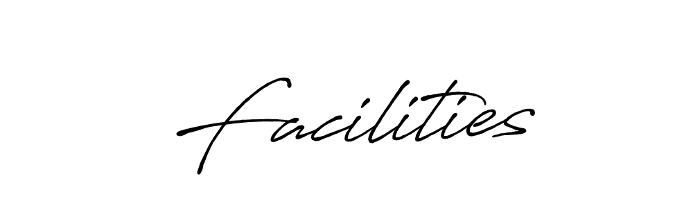 The best way (Antro_Vectra_Bolder) to make a short signature is to pick only two or three words in your name. The name Facilities include a total of six letters. For converting this name. Facilities signature style 7 images and pictures png