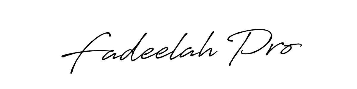 How to make Fadeelah Pro name signature. Use Antro_Vectra_Bolder style for creating short signs online. This is the latest handwritten sign. Fadeelah Pro signature style 7 images and pictures png