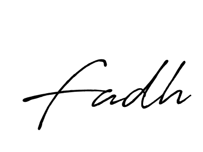 Make a beautiful signature design for name Fadh. With this signature (Antro_Vectra_Bolder) style, you can create a handwritten signature for free. Fadh signature style 7 images and pictures png