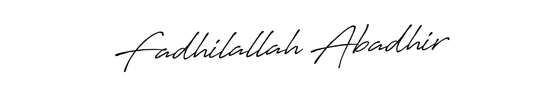 Fadhilallah Abadhir stylish signature style. Best Handwritten Sign (Antro_Vectra_Bolder) for my name. Handwritten Signature Collection Ideas for my name Fadhilallah Abadhir. Fadhilallah Abadhir signature style 7 images and pictures png