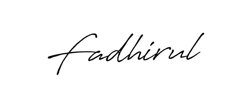 How to make Fadhirul signature? Antro_Vectra_Bolder is a professional autograph style. Create handwritten signature for Fadhirul name. Fadhirul signature style 7 images and pictures png