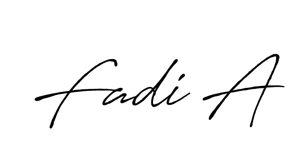 Use a signature maker to create a handwritten signature online. With this signature software, you can design (Antro_Vectra_Bolder) your own signature for name Fadi A. Fadi A signature style 7 images and pictures png