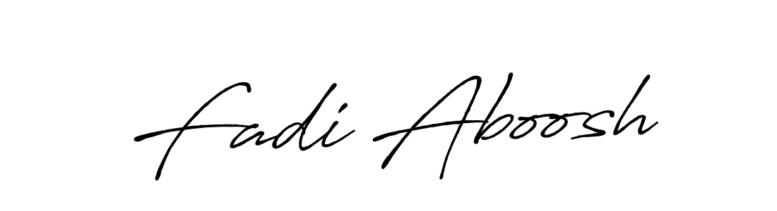 Make a beautiful signature design for name Fadi Aboosh. With this signature (Antro_Vectra_Bolder) style, you can create a handwritten signature for free. Fadi Aboosh signature style 7 images and pictures png